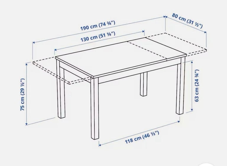IKEA extendable white table