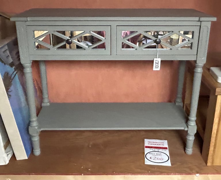 image for Grey mirror console table - BRAND NEW
