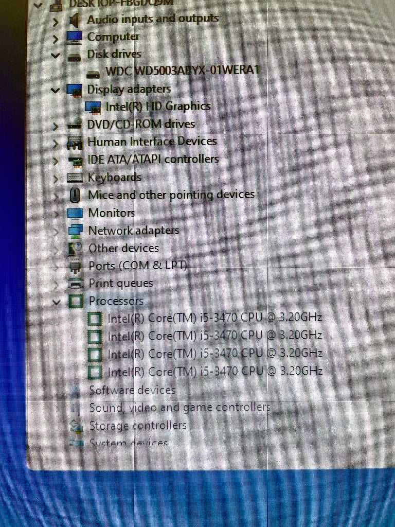 Computer i5 CPU -16gb ram 