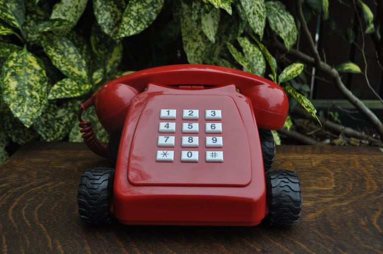 image for Vintage red 'Direct Line' telephone