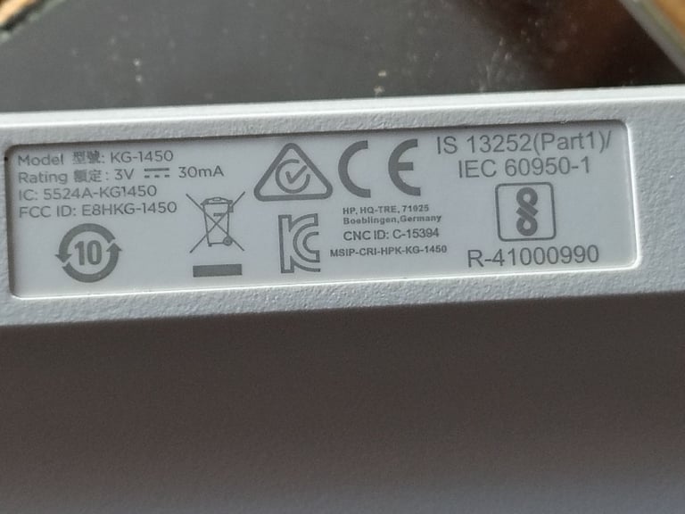 HP wireless keyboard and mouse combo