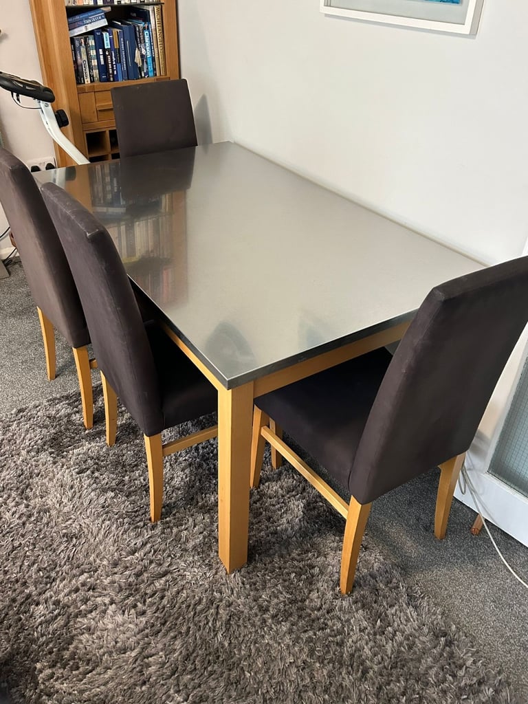 Italian Dining Table and Four Chairs