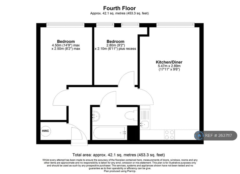 2 bedroom flat in Eleanor House, Waltham Cross, EN8 (2 bed) (#2637117)