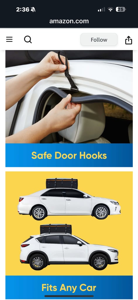 Car roof rack storage 