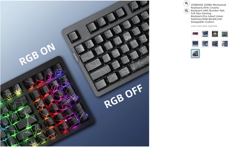 95% Creamy Keyboard with Number Pad, Full Size Gaming Keyboard|| Brand new 45% off price 