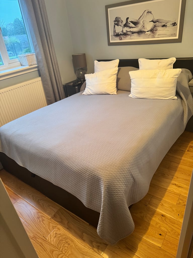 image for Faux Leather Ottoman Bed