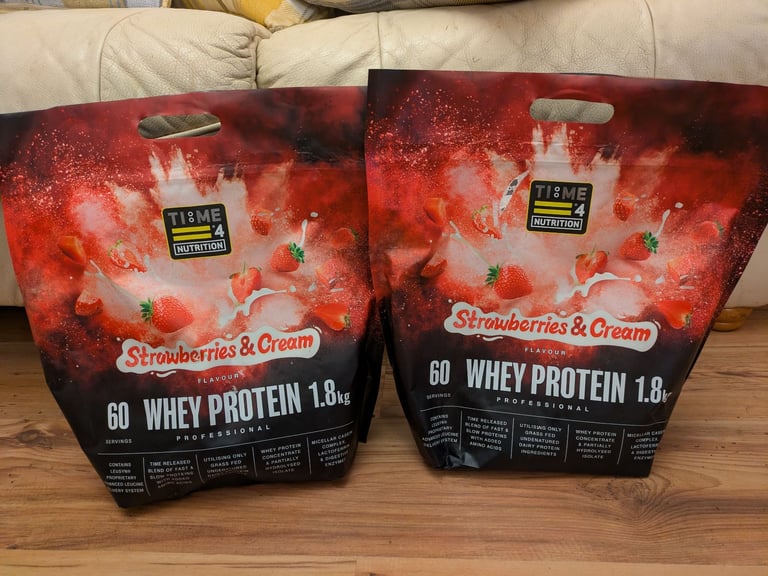 image for 2 x 1.8kg Whey Protein Strawberry Flavour
