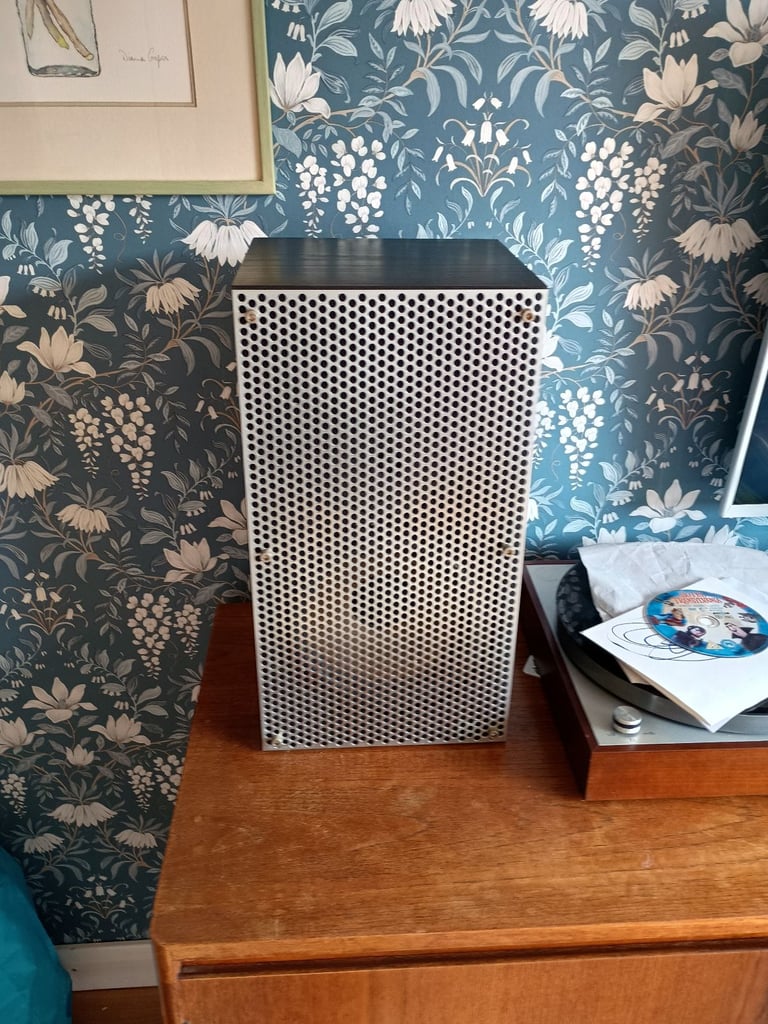Vintage Gale GS301 speakers. Perforated grills. Fantastic condition. Restored surrounds.