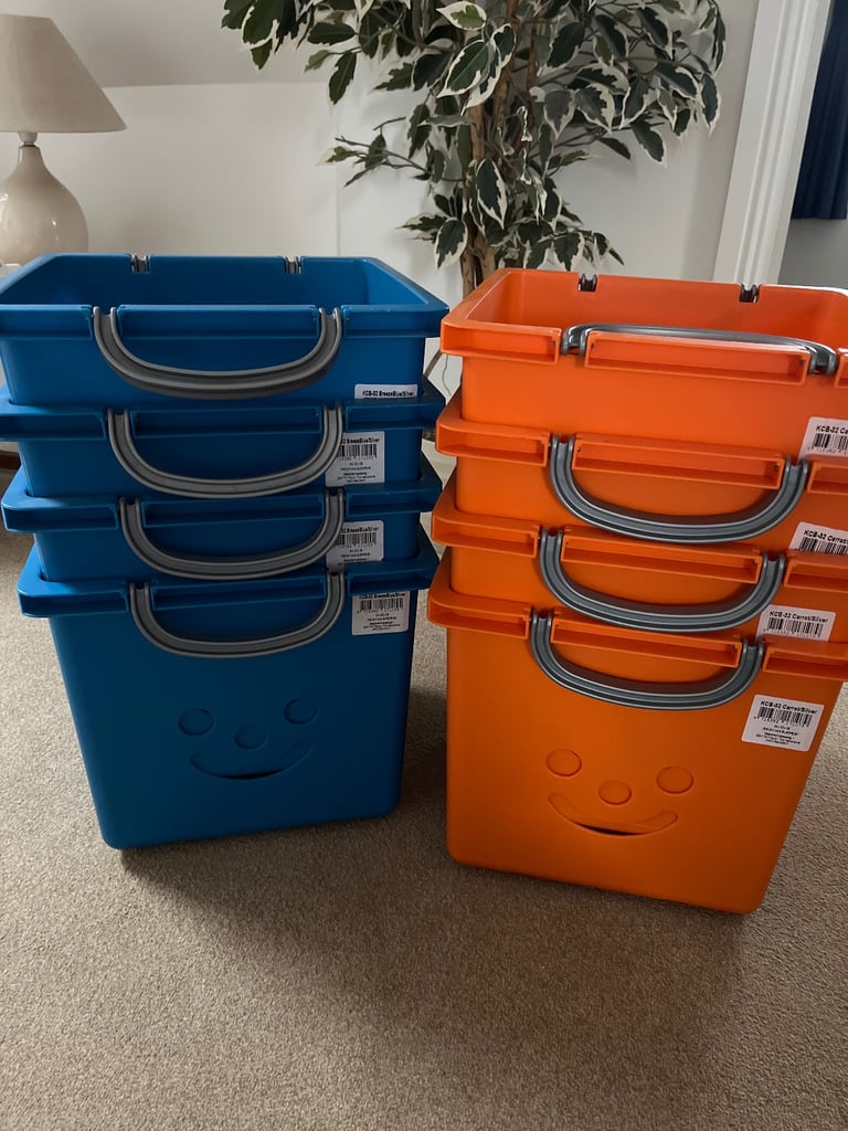 image for 8 solid storage boxes for kids