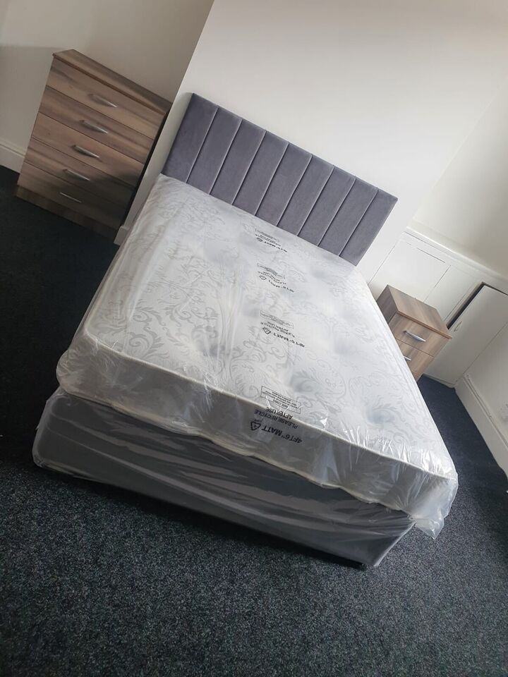 ** Limited Stock – Double Divan Bed, Optional Mattress & Drawers, Today Delivery Offer **