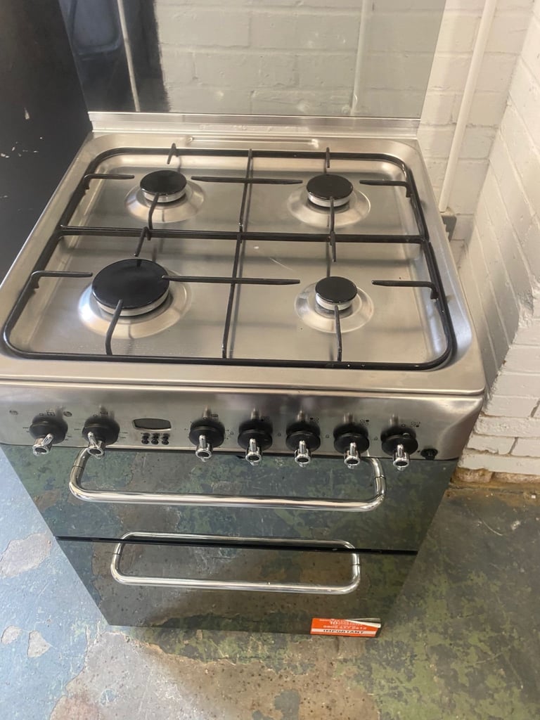 🚚Beautiful Indesit 60CM Stainless Steel Gas Cooker 