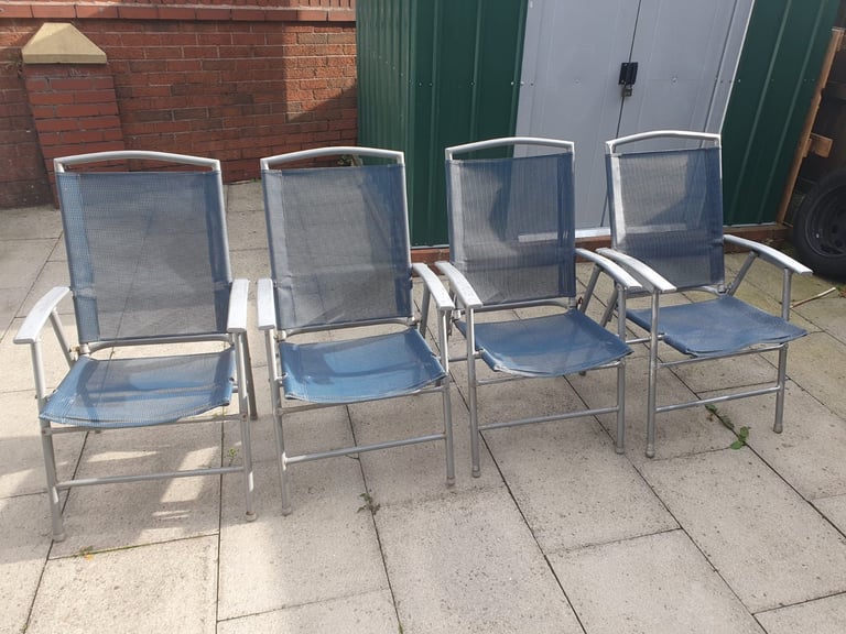 image for Set of 4 foldable garden chairs