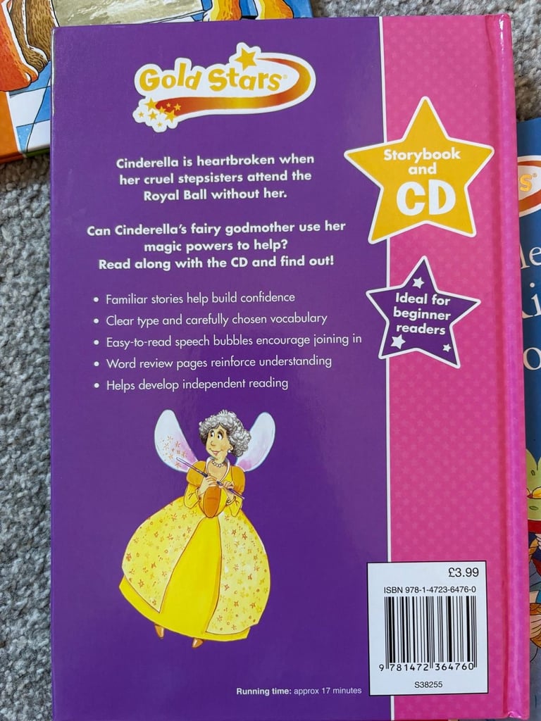 3 x Gold Stars books with CD 💿 
