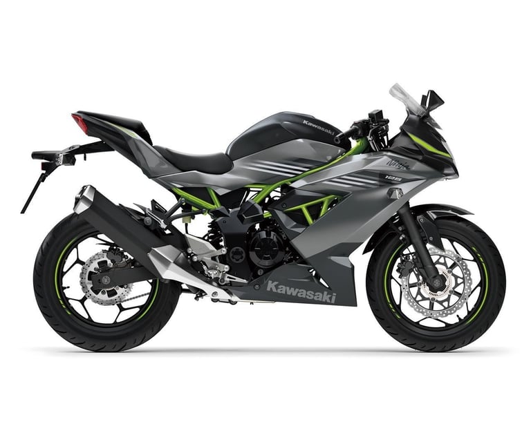New 2026 Kawasaki Motorcycle Ninja 125 Green Grey Due November