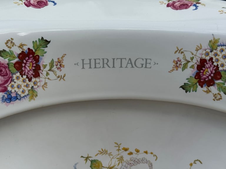 HERITAGE TOILET PAN SET VICTORIAN STYLE FLORAL 