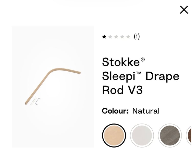 Stokke Sleepi drape rod V3