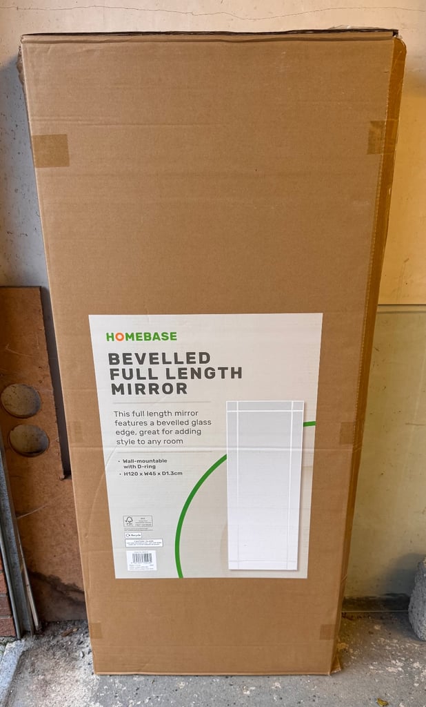 Bevelled Full Length Mirror X2