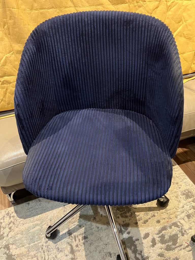 image for Office chair Blue velvet 