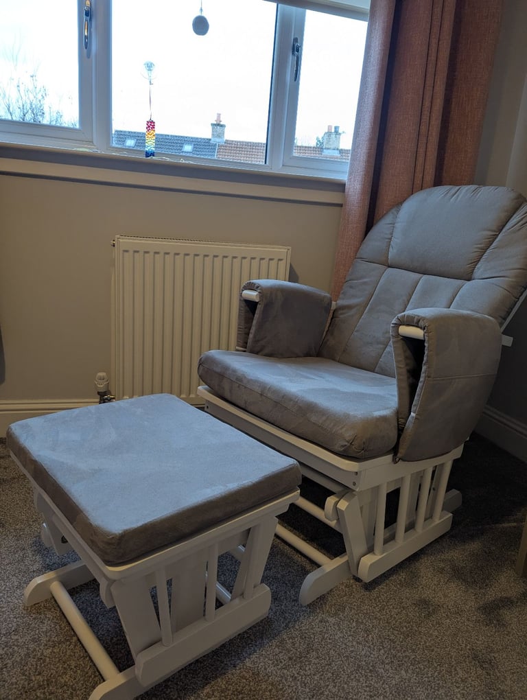 image for Mothercare Gliding Nursing Chair Grey and White