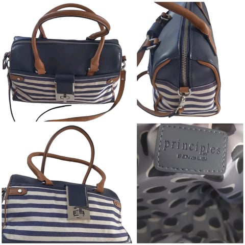 Ben De Lisi Handbag Nautical Blue Cream Striped Tote Shoulder Bag Crossbody Strap in Aylesbury Buckinghamshire Gumtree