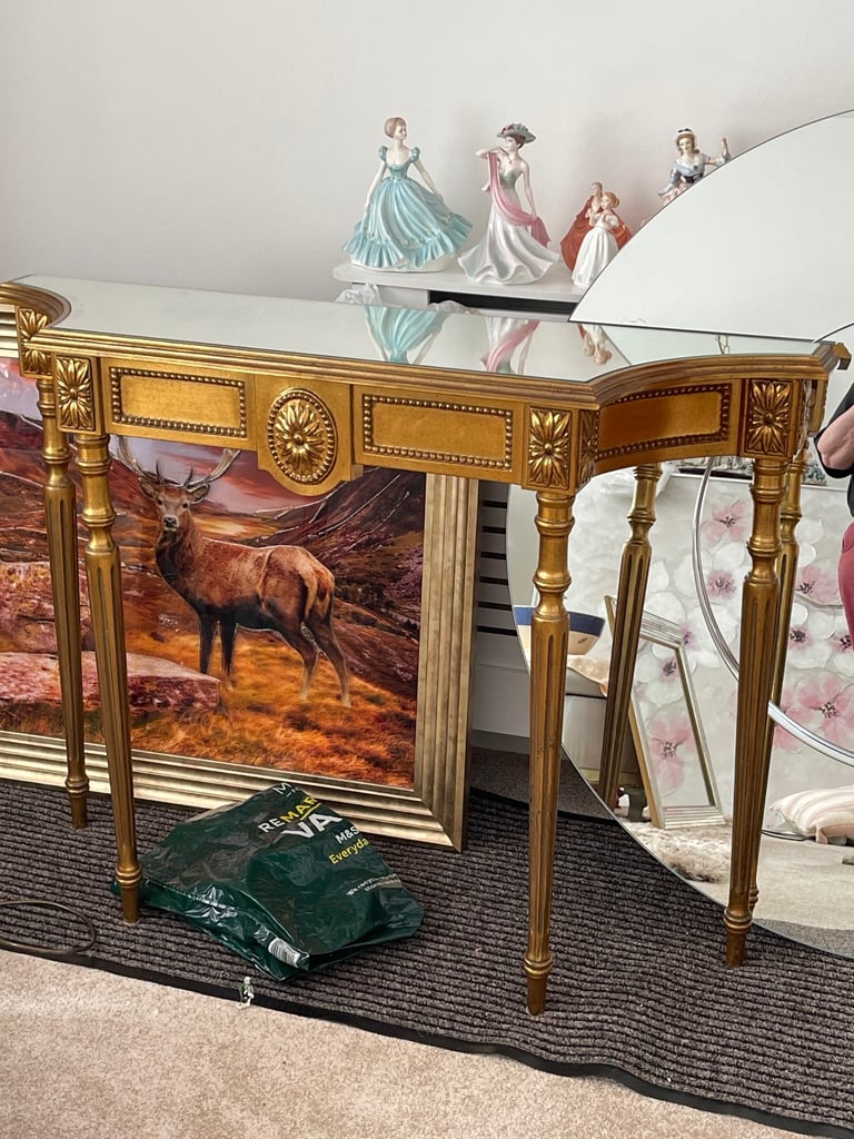 image for Deknudt console table and mirror 
