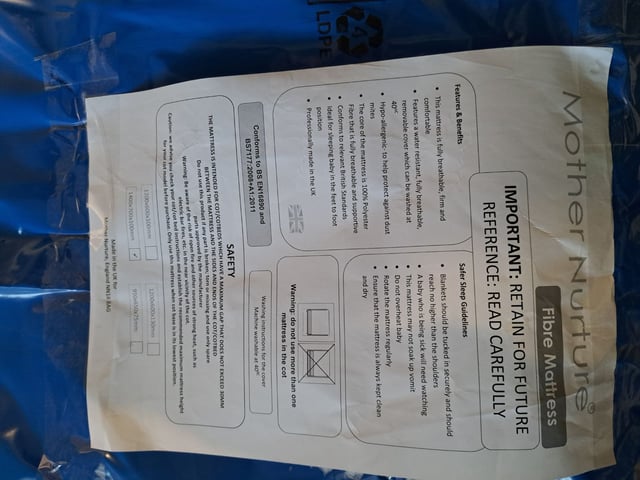 Cot mattress in Chesterfield, Derbyshire Gumtree - Main Image