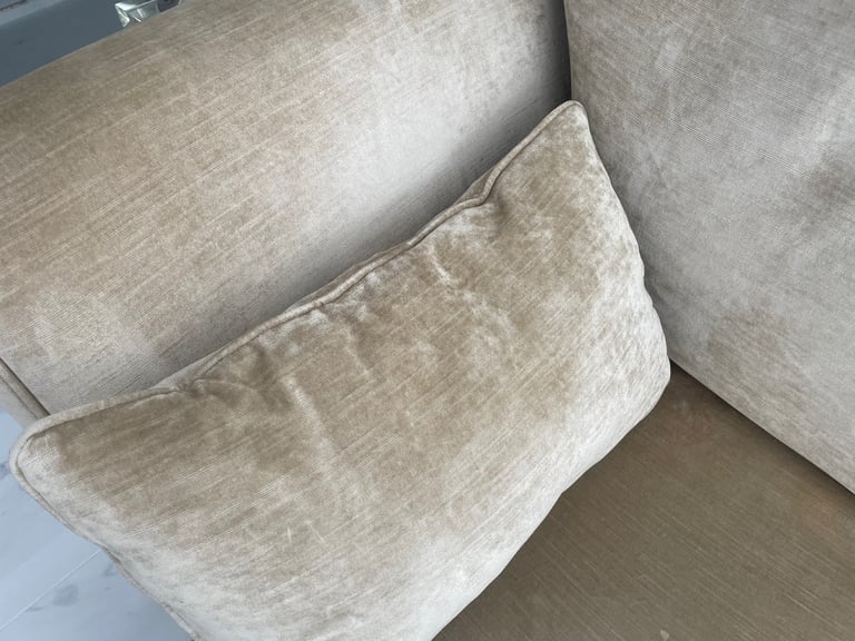 Laura Ashley knoll  crushed gold 3-4 seater sofa 