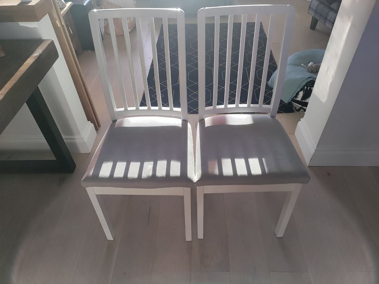 image for 2 IKEA dining chairs white