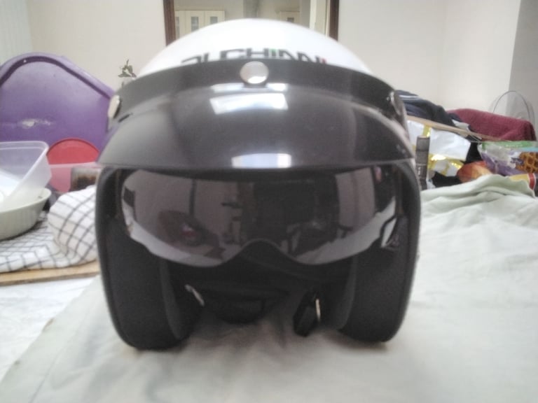 White Duchini Motorcycle Crash Helmet