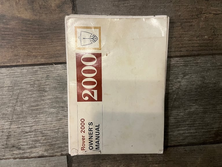 Original Rover P6 2000 owners manual 