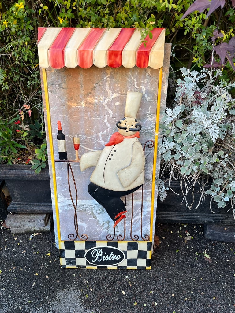 image for Vintage BISTRO SIGN metal 