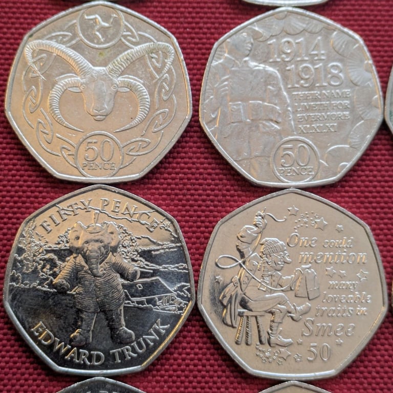 £2.50 each Lovely 50p ISLE of MAN #3 coins