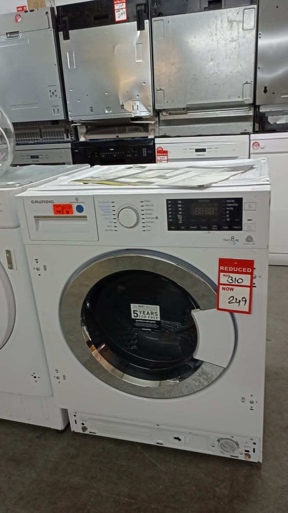 Grundig 8kg + 5kg Washer Dryer Integrated - No Hinges