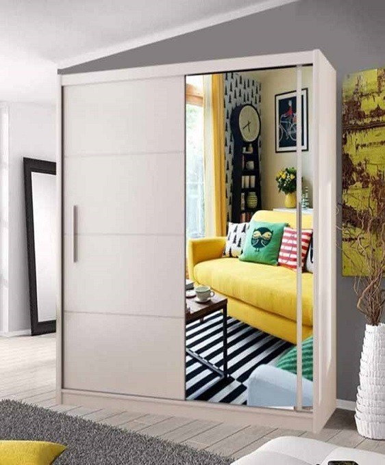 Chicago Wardrobe 2 \ 3 door SLIDING wardrobe brand new full mirror free