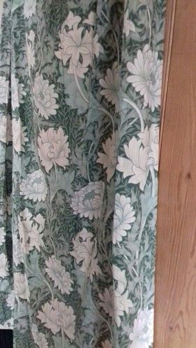  Pair of Vintage William Morris Chrysanthemum Curtains
