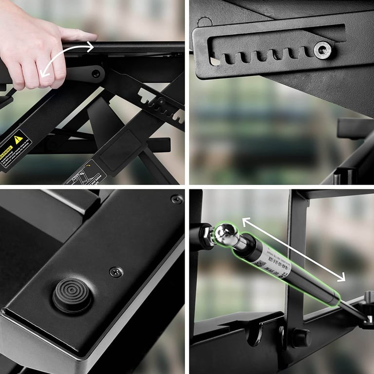 Duronic Sit Stand Desk Table DM05D1 Office Workstation PC Computer Screen Keyboard Laptop Riser