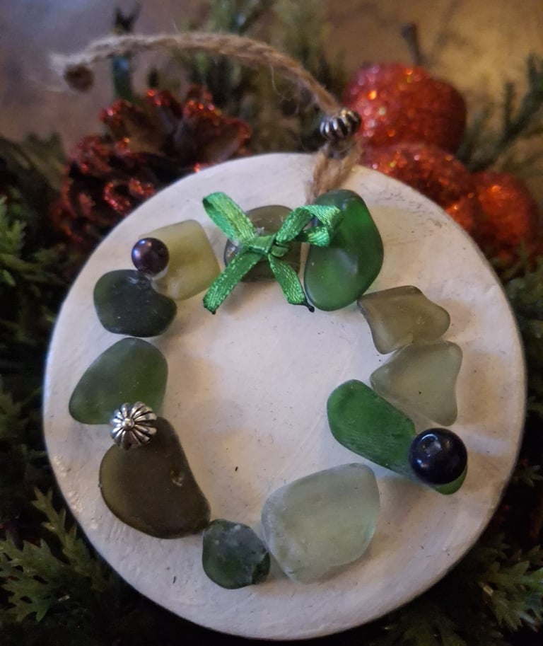 6 handmade christmas tree decorations 