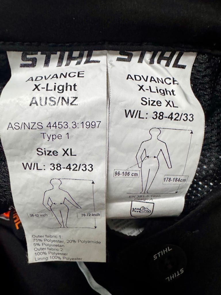 Stihl advance X vented chainsaw trousers