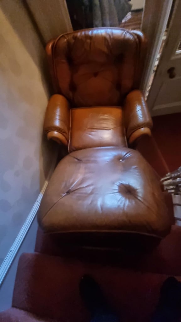 image for Leather Seat and Foot Stool