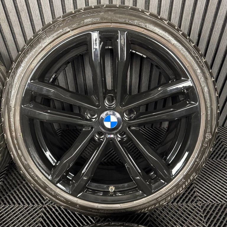 19" GENUINE BMW 3 SERIES 704 BLACK M SPORT F30 F31 F32 E90 E92 ALLOY WHEELS TYRES ALLOYS