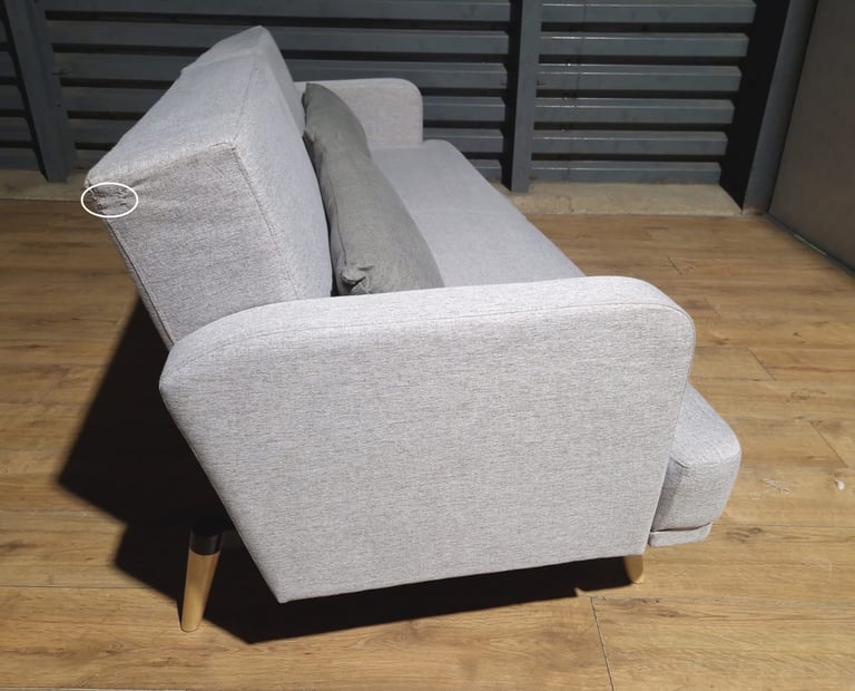 Barely Used Fabric 3 Seater Clic Clack Sofa Bed