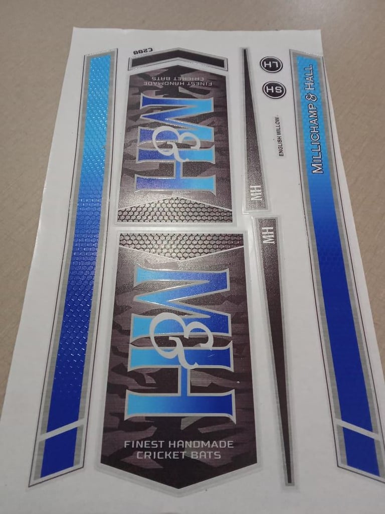 image for 2025 Original Digital M&H Cricket Bat Stickers