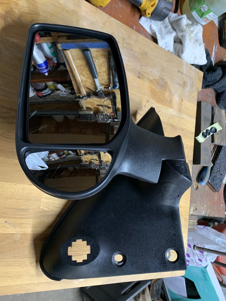 Transit van N/S manual mirror assembly.