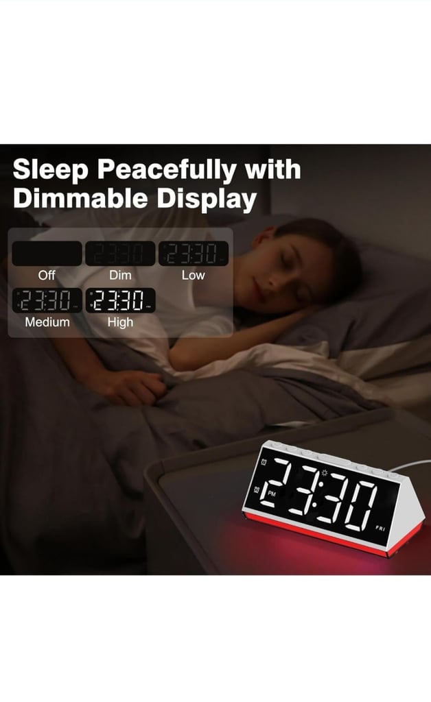 Digital Clock with Night Lights