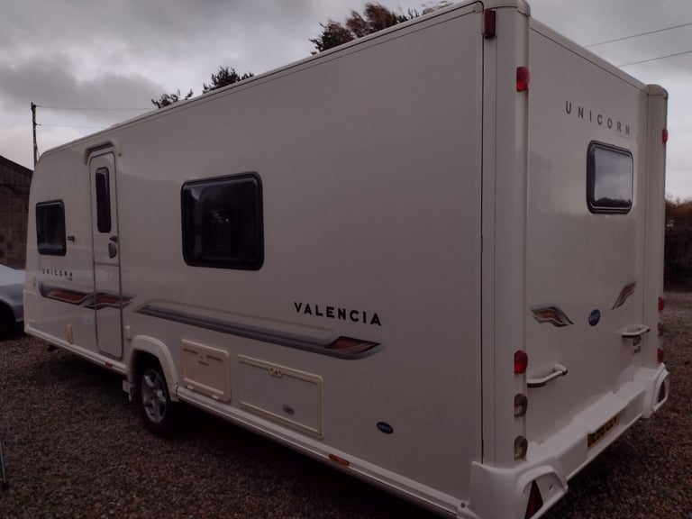 Bailey unicorn Valencia 2012 caravan fixed bed motor mover awning 