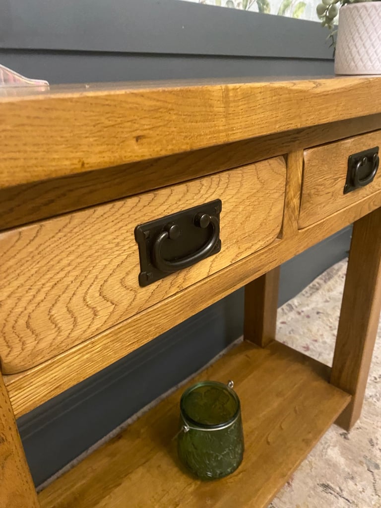💖 Stunning solid oak Oak Furnitureland console table 