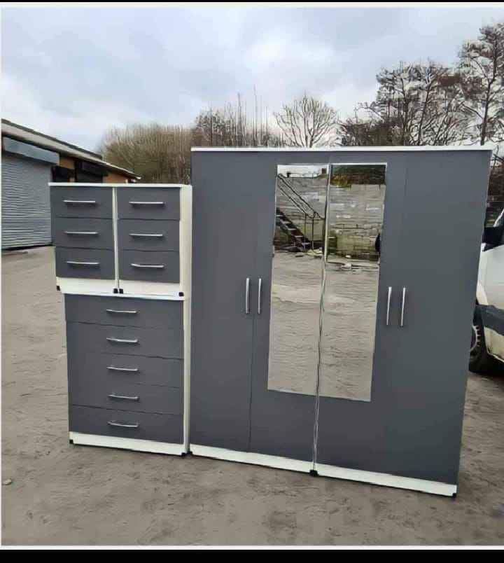 WARDROBE NEW CHEST DRAWERS , BED SIDES NEAR ME ASSEMBLED FOR SALE AND 1 YEAR Warrenty