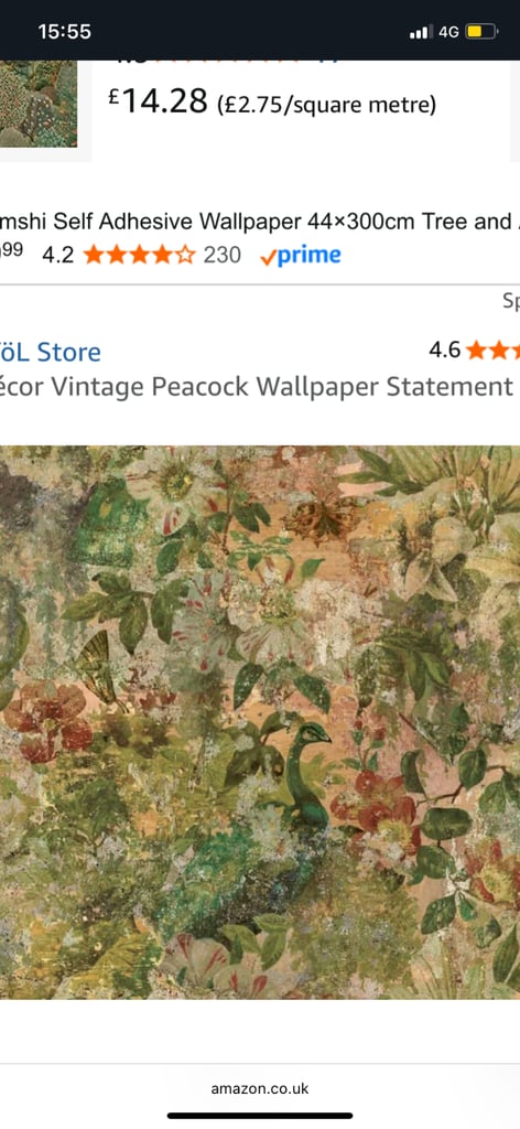 Vintage peacock wallpaper