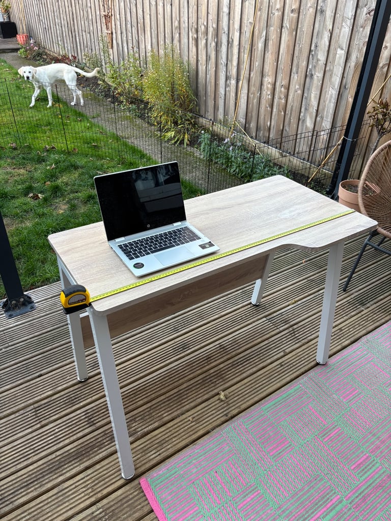 image for Desk with metal legs 110W 75H 55B