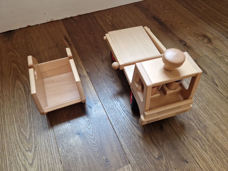 Wooden toy truck